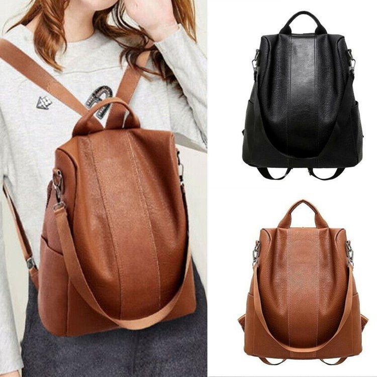 Fashion Anti-theft Solid Color Large Capacity Backpack