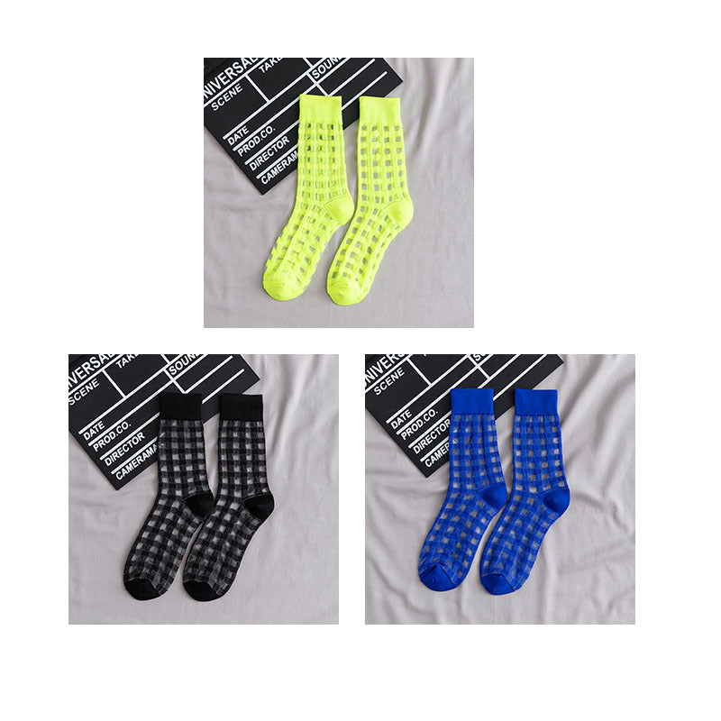 Korean Candy Color Glass Silk Crystal Socks