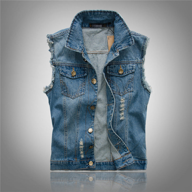 Men's denim vest