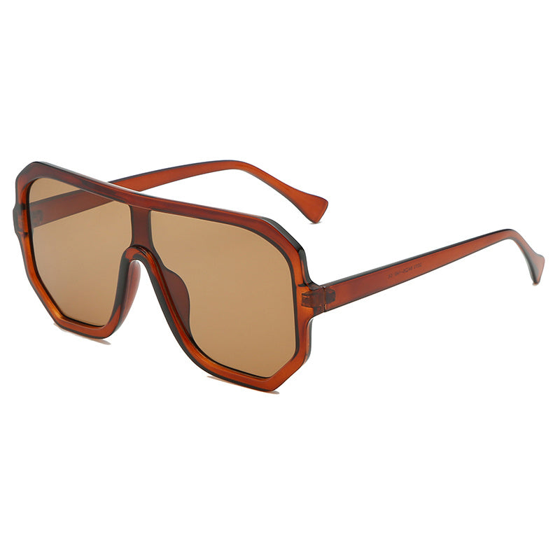 One-piece Sunglasses Men's And Women's Fashion Big Frame