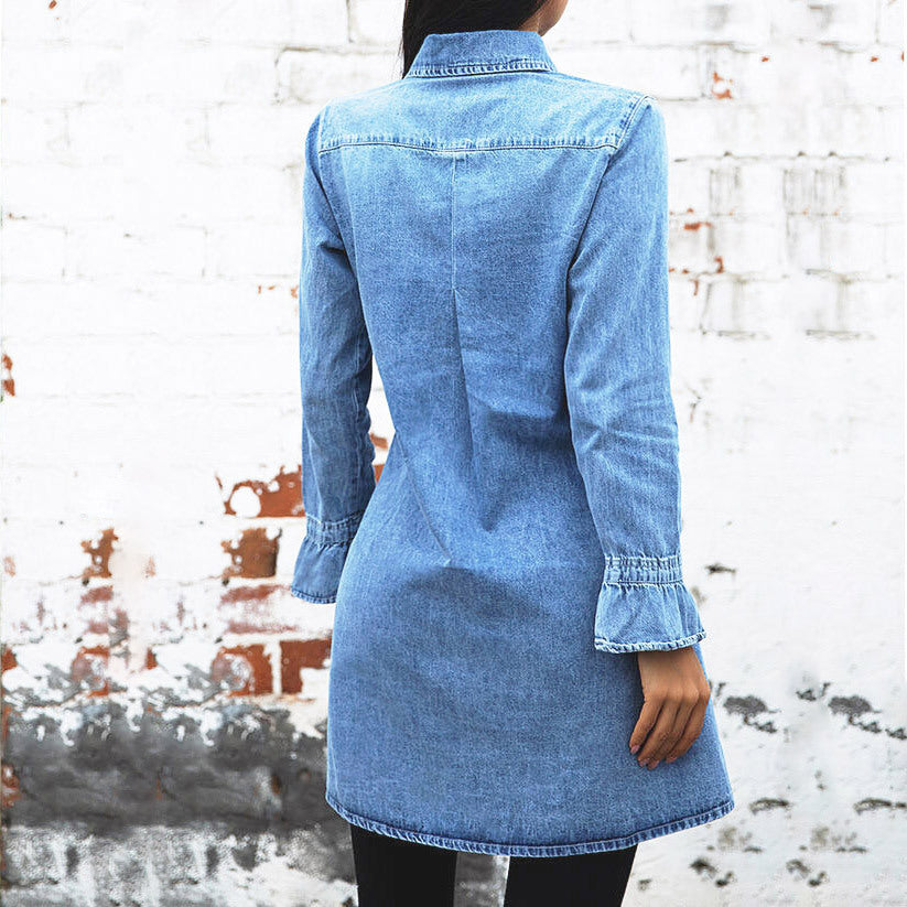 Fashion Slim Denim Dress Women