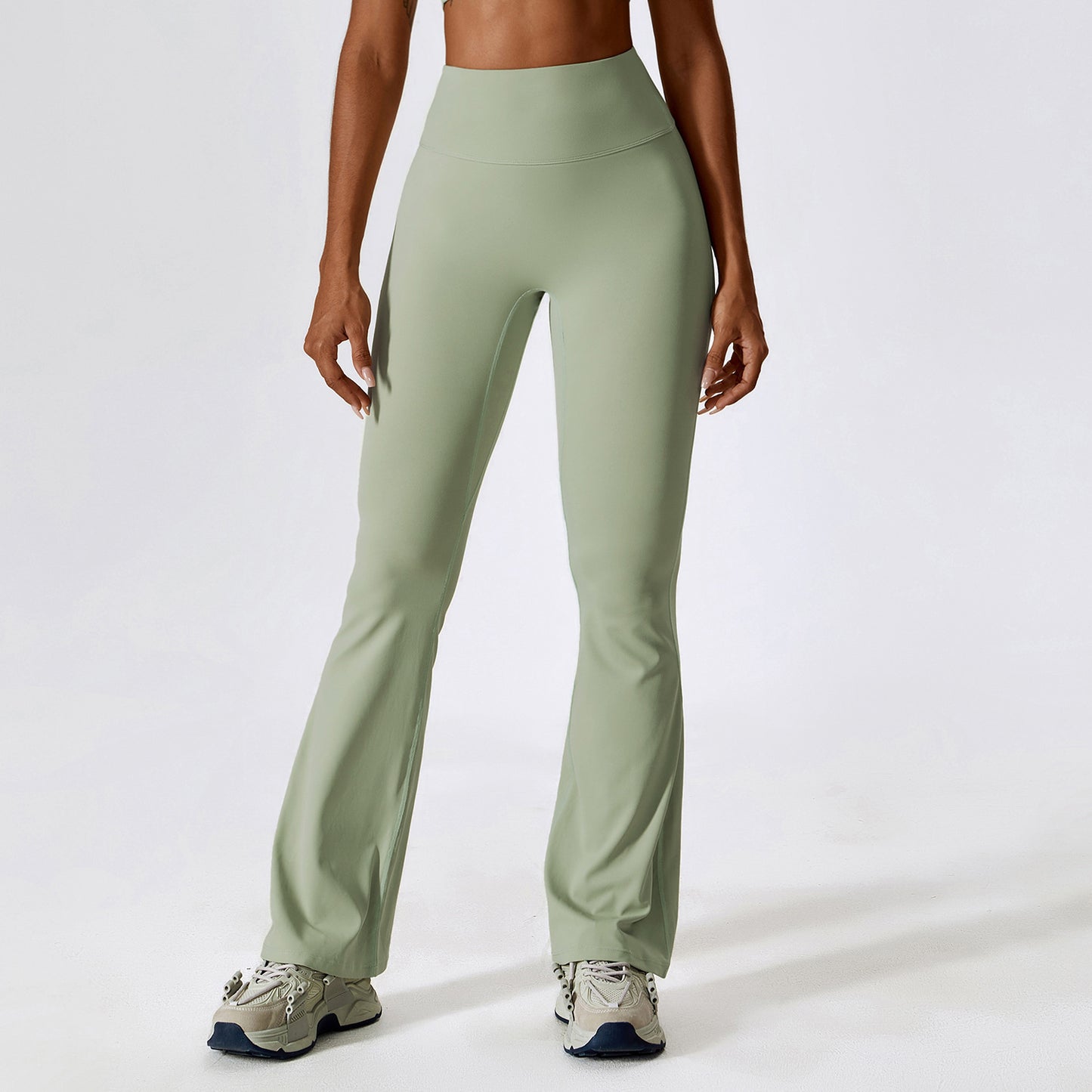 Wide Leg Tight Nude Feel Hip Lifting Yoga Bell-bottom Pants