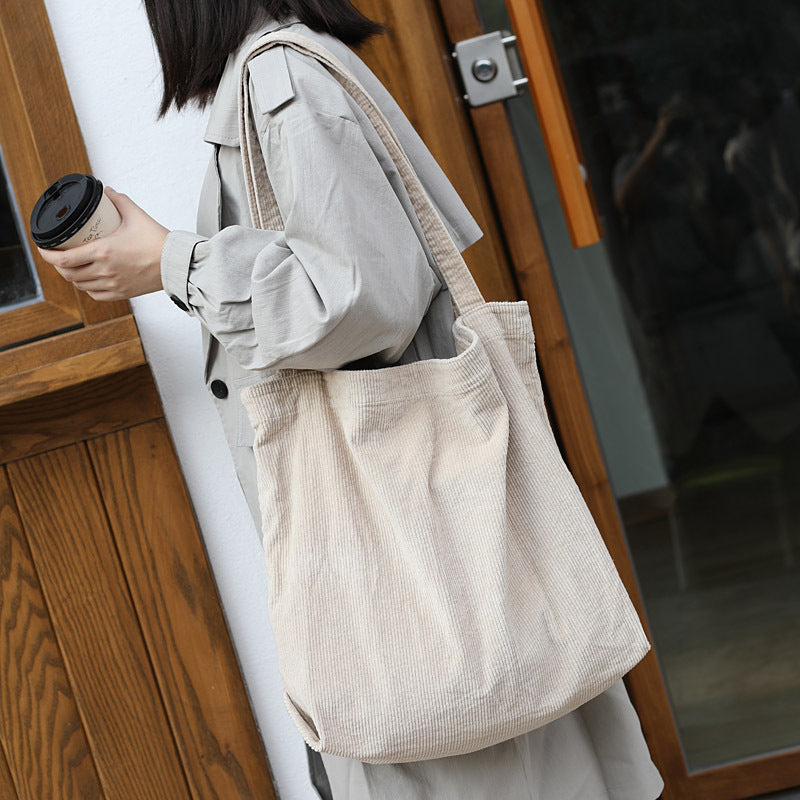 Women's Fashion Simple Large Capacity Canvas Handbag