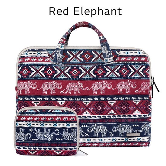 Colorful Pattern Canvas Laptop Bag