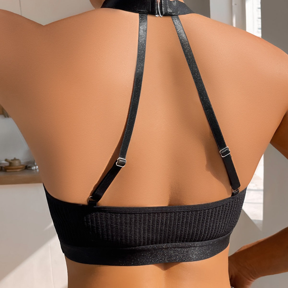 Women's Vest Backless Shoulder Strap Adjustable Plump Gathering Bra