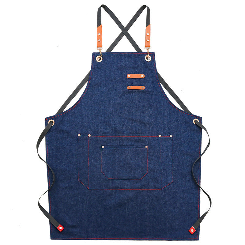 Kitchen Home Minimalist Denim Apron Work Clothes