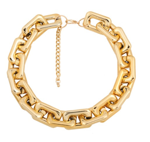 Simple Personality Thick Chain Bracelet Women Exaggerated Square Geometry Hollow Bracelet Women