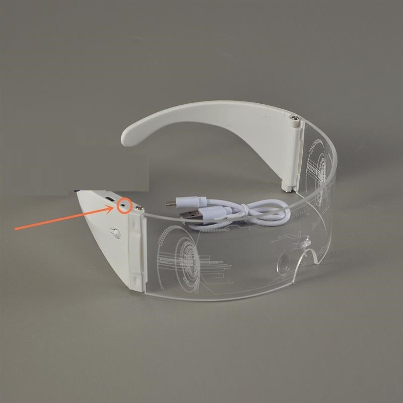 Rechargeable LED Colorful Luminous Glasses