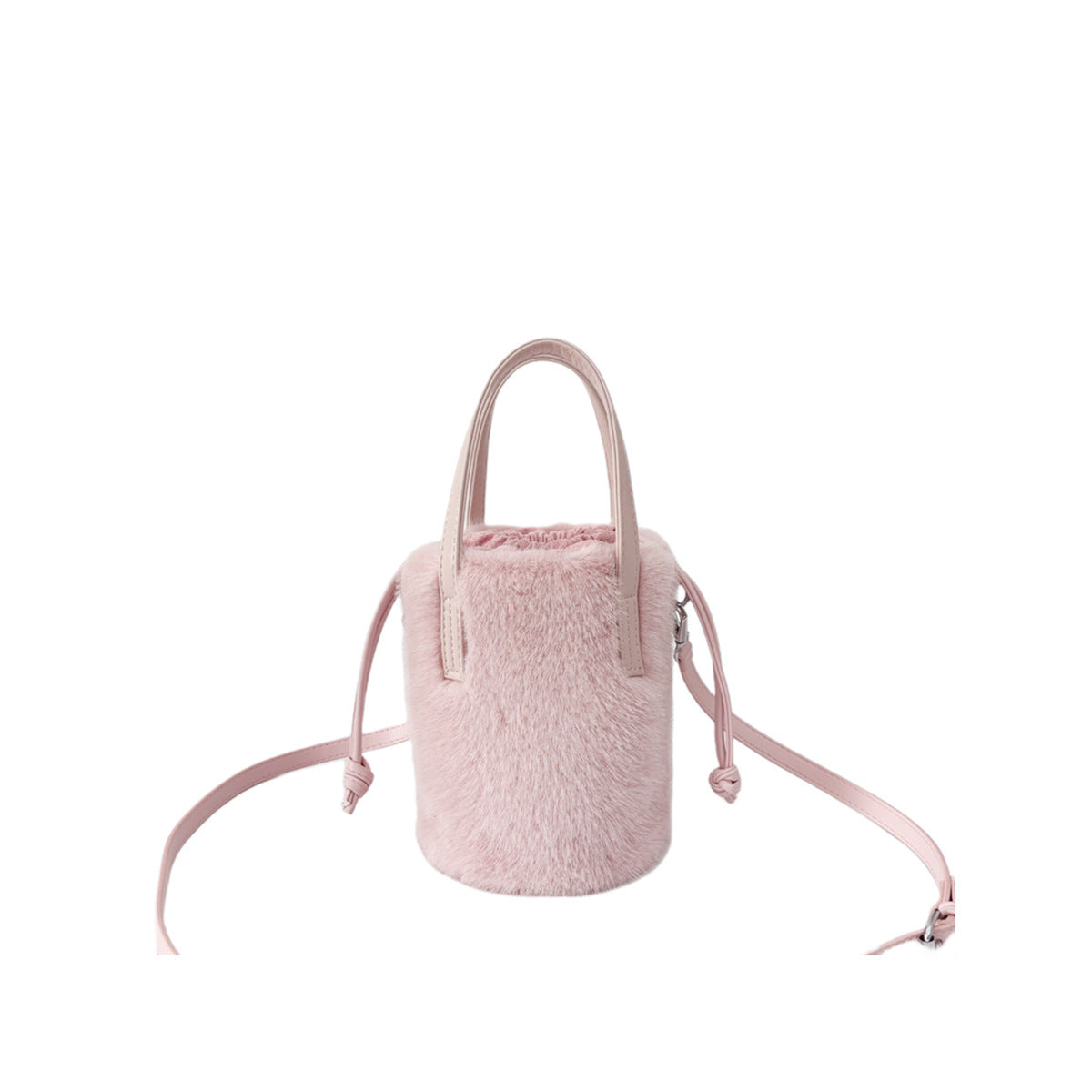 Mink-like Bucket Vintage Plush Hand Bag