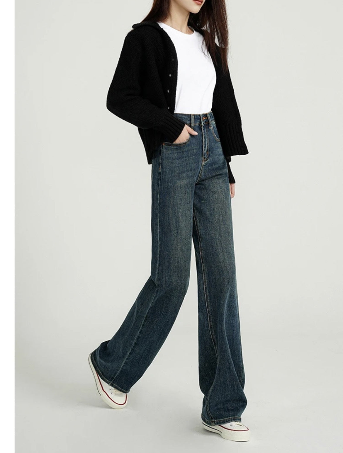 Fashion Casual Denim Trousers Women