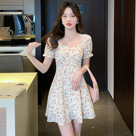 Fashion Floral Elegant French Dress