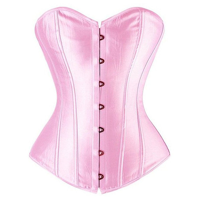 Corset Smooth Satin Cloth Gather Breast Support Body Shaping Underwear