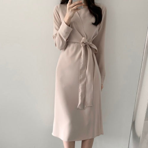 Autumn and Winter Retro Temperament Bag Hip Long Skirt