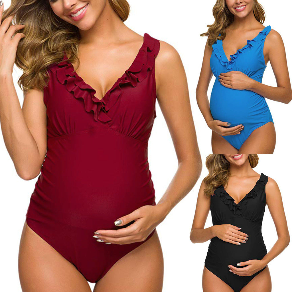 Pregnant women one-piece bikini