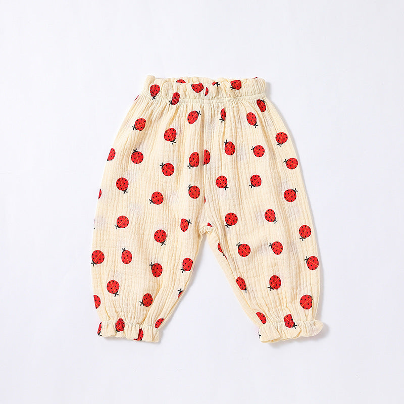 Male And Female Infants And Toddlers Double Yarn Ministerial Pants