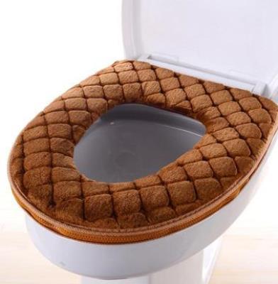 Winter universal zipper toilet seat