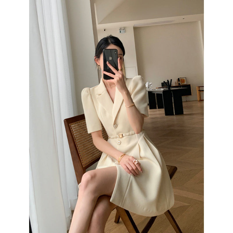 Young Socialite Business Suit And Dress High-grade Waist-tight Temperament Goddess Style Commuting Short Skirt