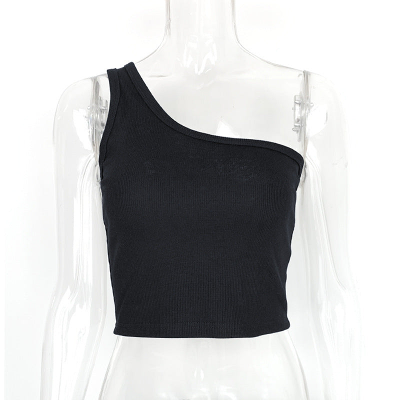 Women's One-shoulder Sleeveless Vest