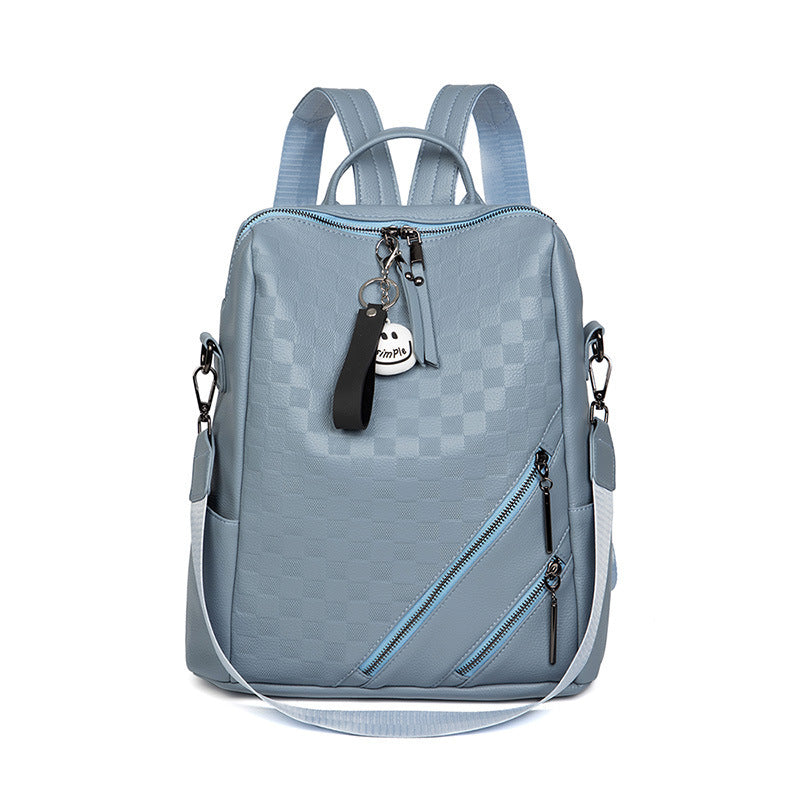 Fashion Checkerboard Rucksack Casual Umhängetasche All-Match-Einkaufstaschen für Frauen