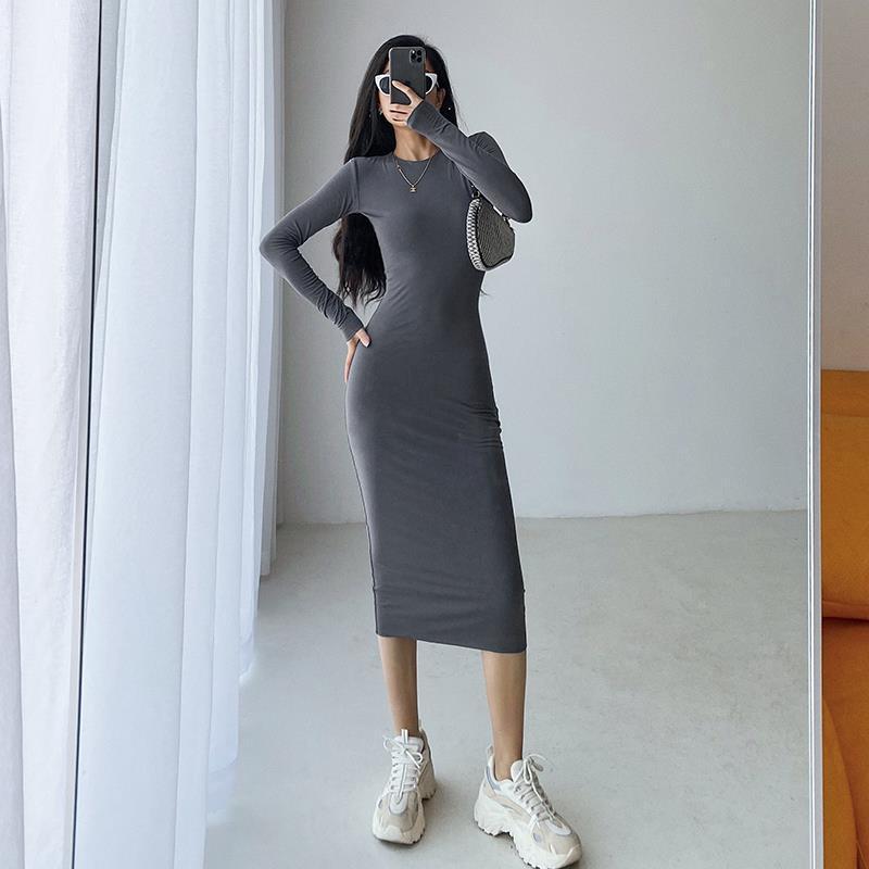 Women's French Long Sleeve Tight Dress