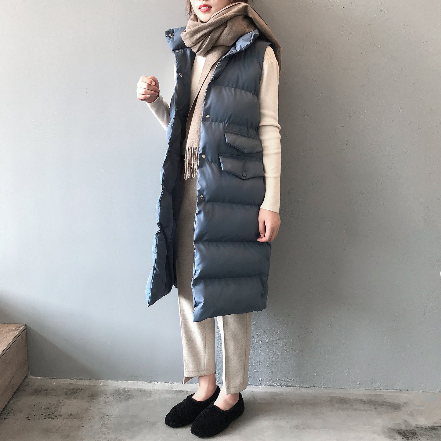 Long cotton vest