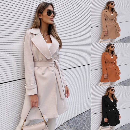 Autumn And Winter Woolen Coat Overcoat Women