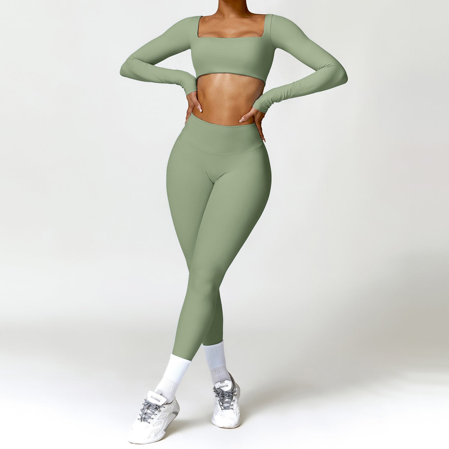 Hiver Nude Feel Tomy Yoga Suit en taille haute à séchage rapide Sports Fitness Sports