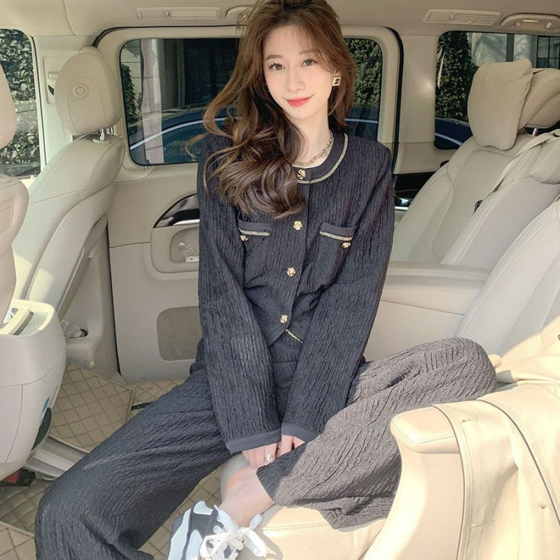 Elegant Socialite Coat Lively Youthful Two-piece Suit