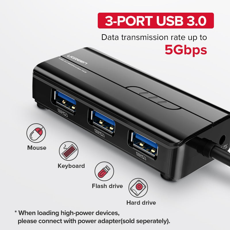 Hub USB-C Ethernet semplici 3.0 