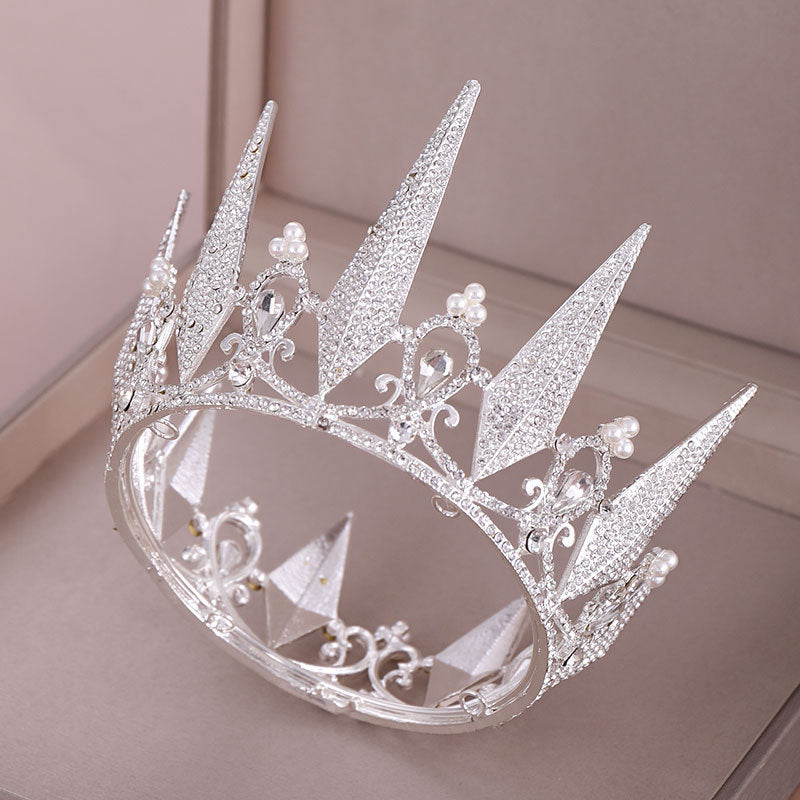 The Whole Circle Full Of Diamonds Crystal Big Crown Wedding Headdress