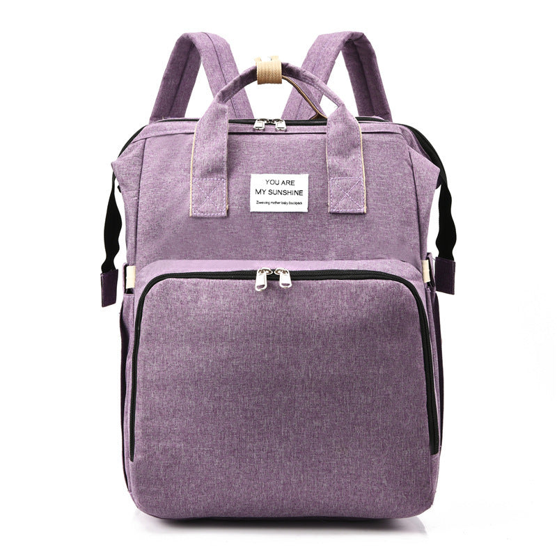 Neue faltbare schlafbare Mama -Tasche Multifunktionaler Mutter und Babybeutel Mom Bag Milchflaschen -Rucksackwindel Rucksack