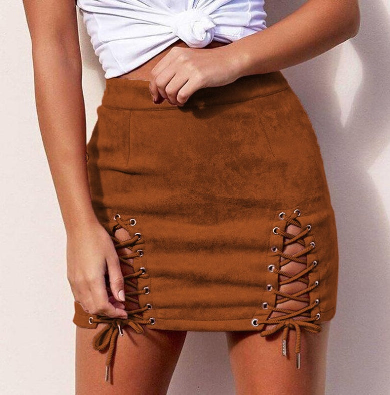 Spring new nightclub women's sexy tight-fitting bag hip skirt solid color