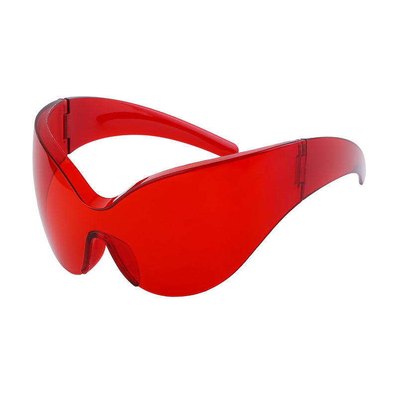 Fashion One-piece Large Frame Sports Sunglasses