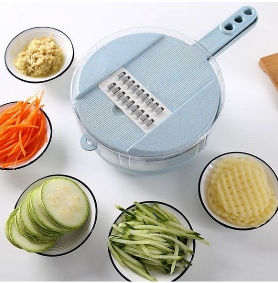 8 in 1 Mandoline Slicer Gemüse Slicer Kartoffelschäler Karotten Zwiebel -Reib mit Sieb Gemüseschneider Küchenzubehör