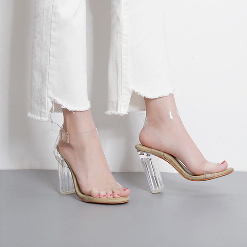 Nude super high heel sandals