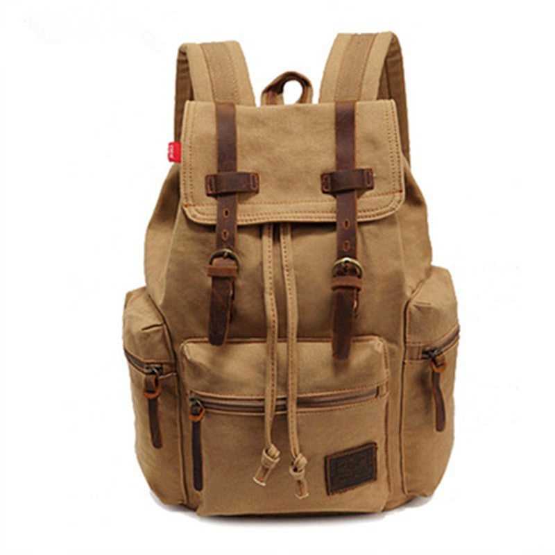 Vintage Travel Canvas Rucksack