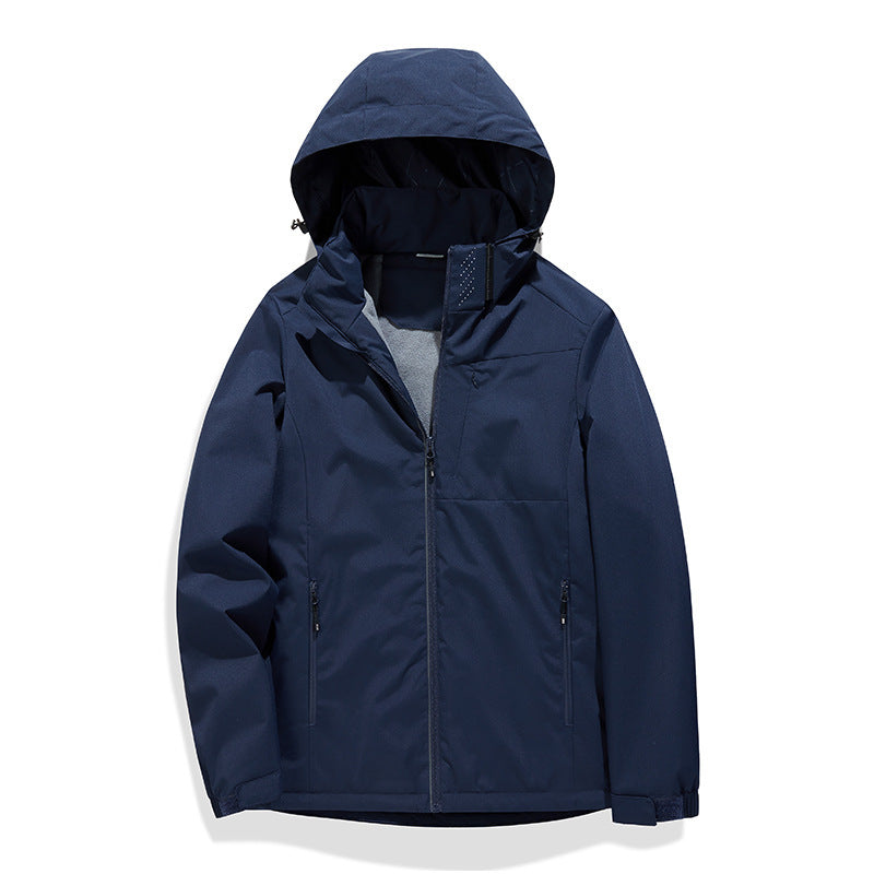 Single Layer Fleece-lined Shell Jacket Windproof Waterproof Antifouling