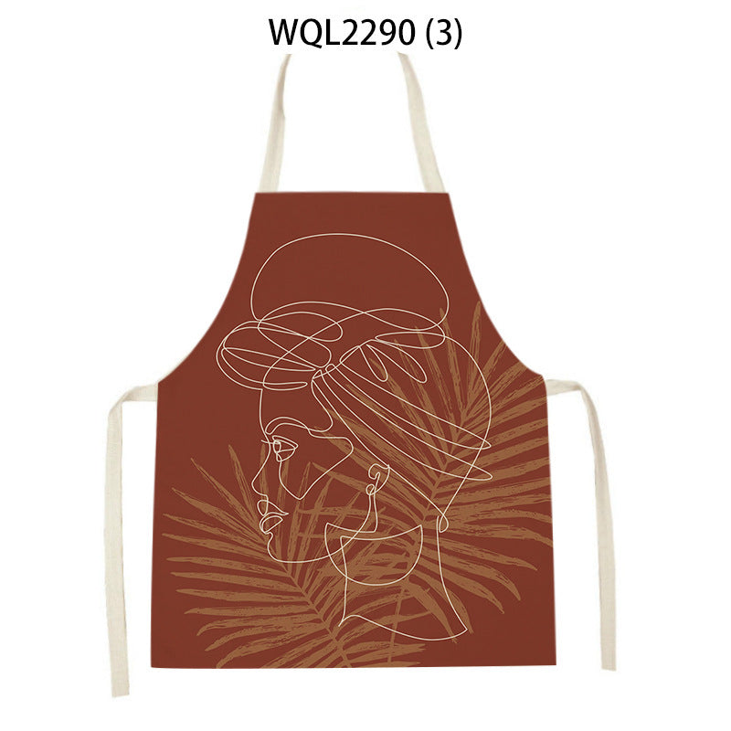 Simple Fabric Apron Kitchen Antifouling Work Clothes