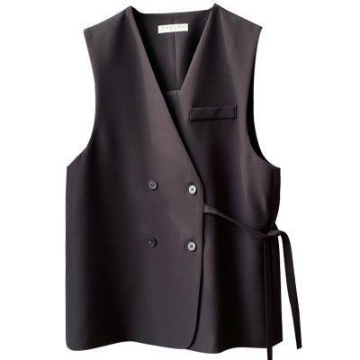 V-neck versatile vest jacket