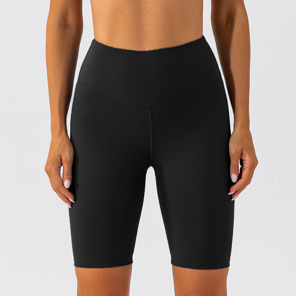 Running Sports Top da donna, asciugatura rapida, colore nudo, a maniche corte, maglietta fitness