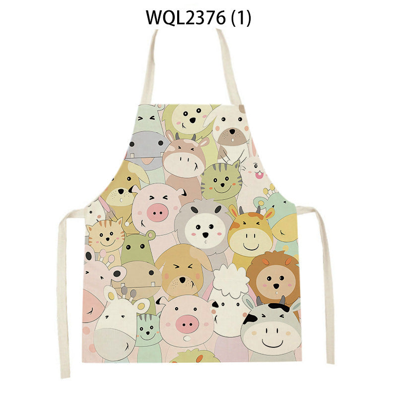 Cartoon Apron Kitchen Printing Sleeveless Blouse