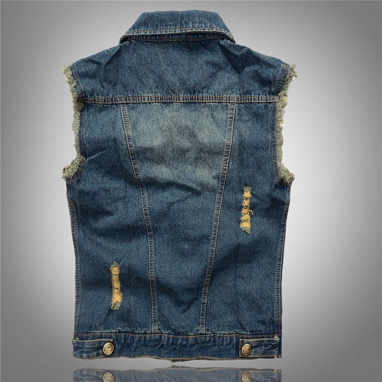 Men's denim vest