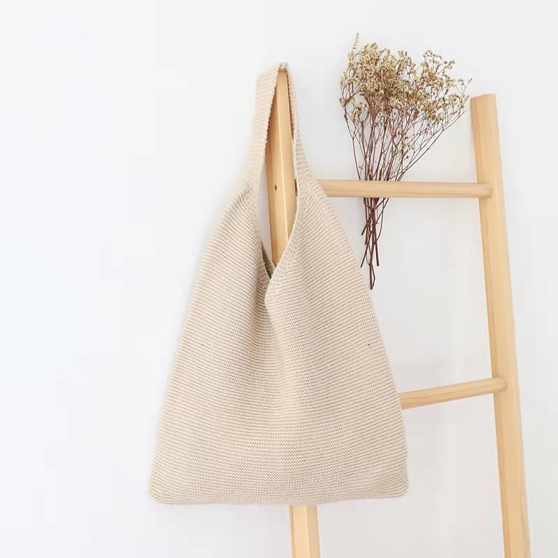 Fashion Retro Wool Knitted Bag Portable Knitted Bag