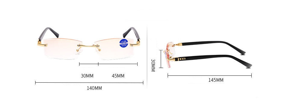 High-grade frameless reading glasses