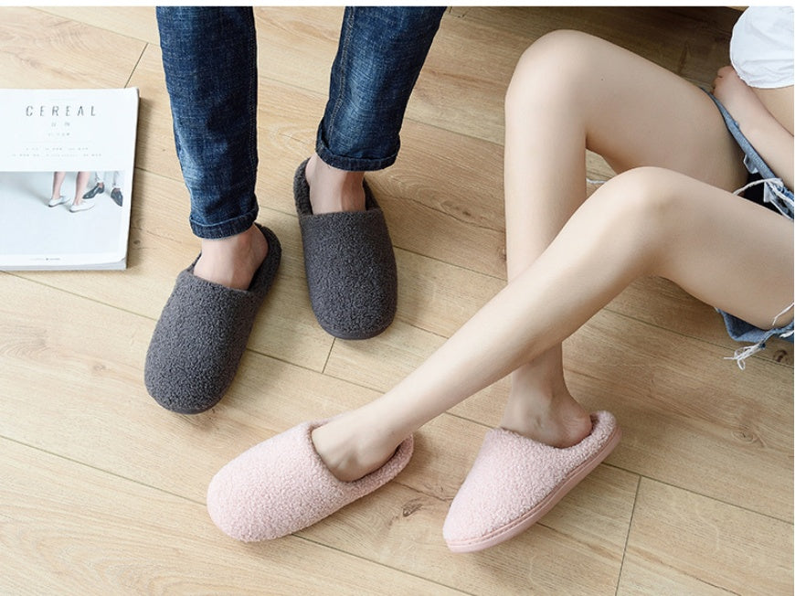 Winter cotton slippers women indoor home