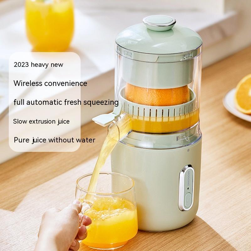 Spremiagrumi elettrico senza fili multifunzionale in acciaio, frullatore per arancia e limone, USB portatile, mini spremiagrumi a pressione, cucina