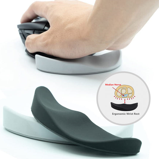 Poggiapolsi ergonomico per mouse Tappetini per mouse in gel di silicone antiscivolo Supporto per poggiapolsi aerodinamico Tappetino per mouse per computer per ufficio Accessori per PC da gioco