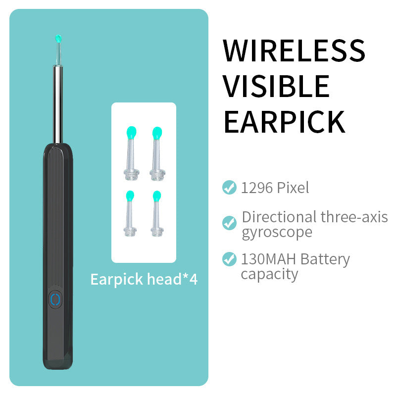 NE3 Ear Cleaner Otoscopio Strumento per la rimozione del cerume dalle orecchie con telecamera LED Luce Kit per la pulizia delle orecchie senza fili per iPhone