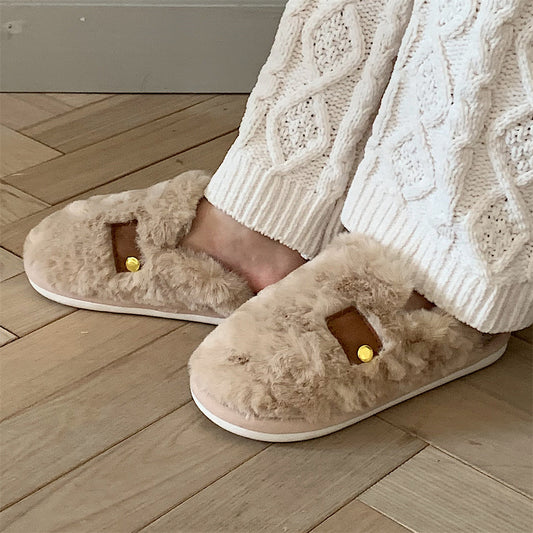 Warm Baotou Cotton Slippers For Women