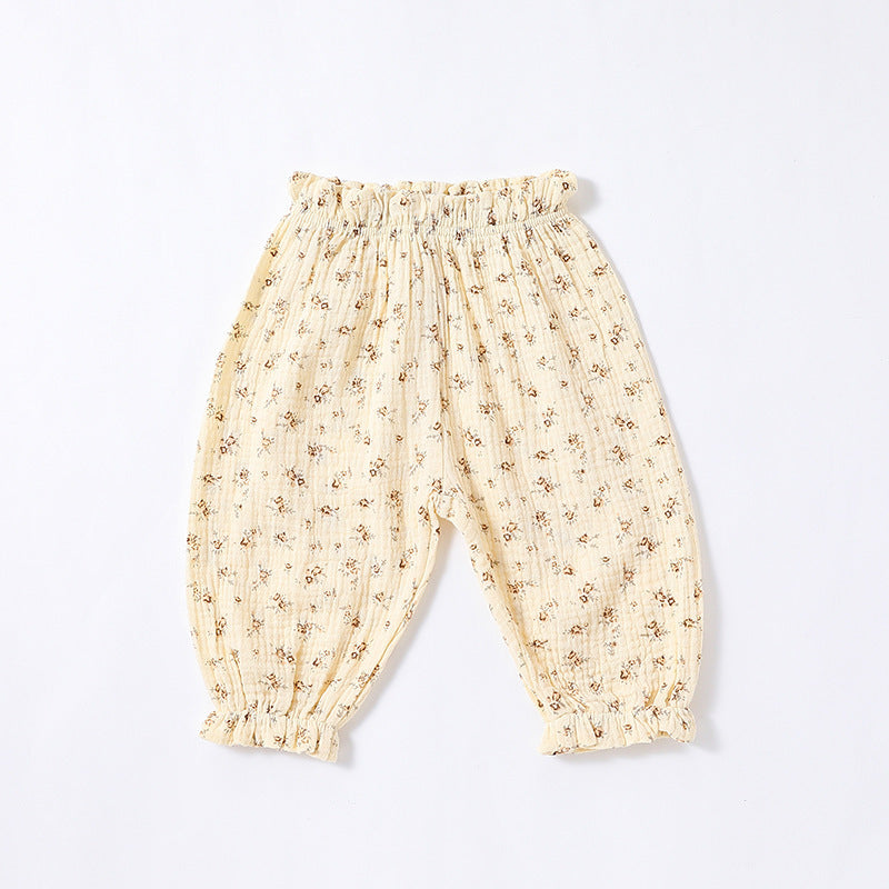 Male And Female Infants And Toddlers Double Yarn Ministerial Pants